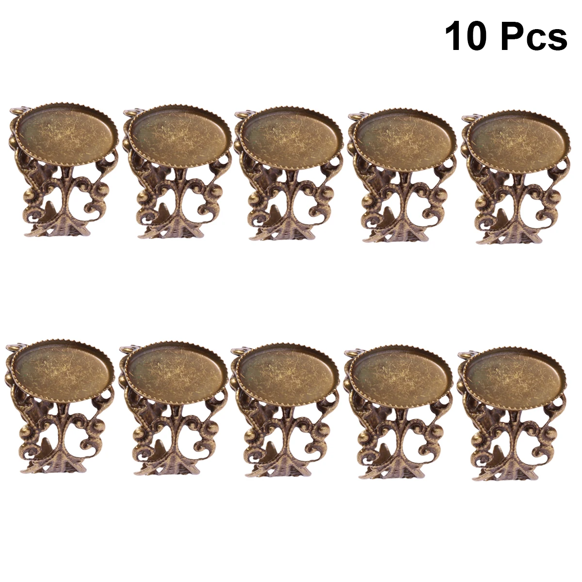 10 шт. 18X14 мм поднос для колец в форме цветка в стиле ретро, металлический держатель для ювелирных изделий из смолы, украшение для хранения сережек, декор для ванной комнаты, спальни 
10 шт. 18X14 мм поднос для колец в форме цветка в стиле ретро, металлический держатель для ювелирных изделий из смолы, украшение для хранения сережек, декор для ванной комнаты, спальни