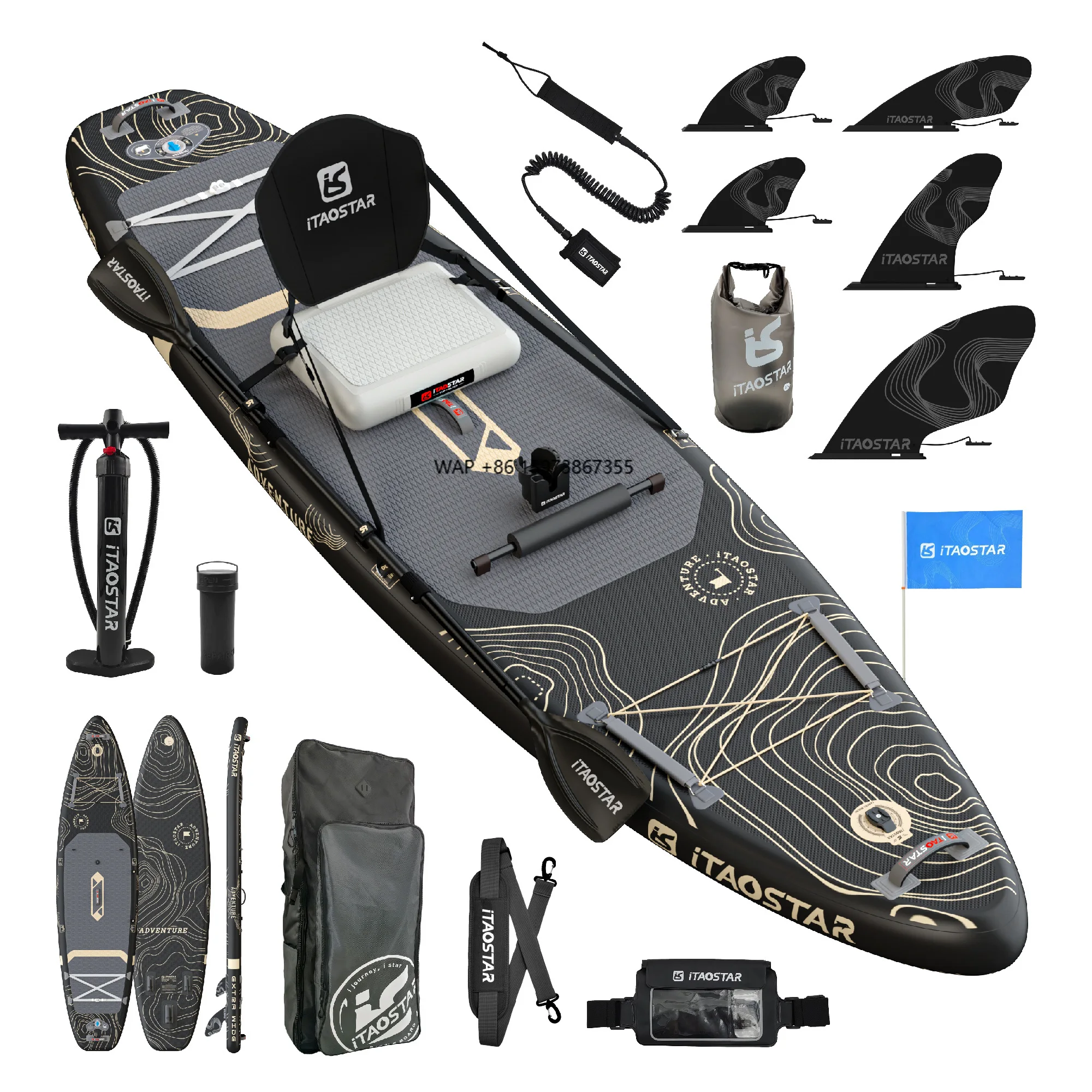 iTAOSTAR Adventure A02A 12'x35"x6"Extra Wide Paddle Board With Seat Premium SUP Accessories Inflatable Stand up Paddle Board
iTAOSTAR Adventure A02A 12'x35"x6"Extra Wide Paddle Board With Seat Premium SUP Accessories Inflatable Stand up Paddle Board