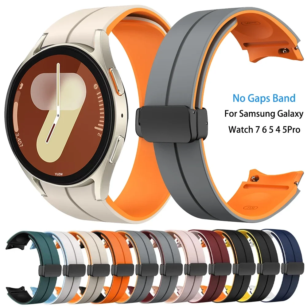 No Gaps Band for Samsung Galaxy Watch 7/FE/6/5 Pro/4/6 Classic 40 44mm Magnetic Buckle Silicone Replacement Strap for Women Men
No Gaps Band for Samsung Galaxy Watch 7/FE/6/5 Pro/4/6 Classic 40 44mm Magnetic Buckle Silicone Replacement Strap for Women Men