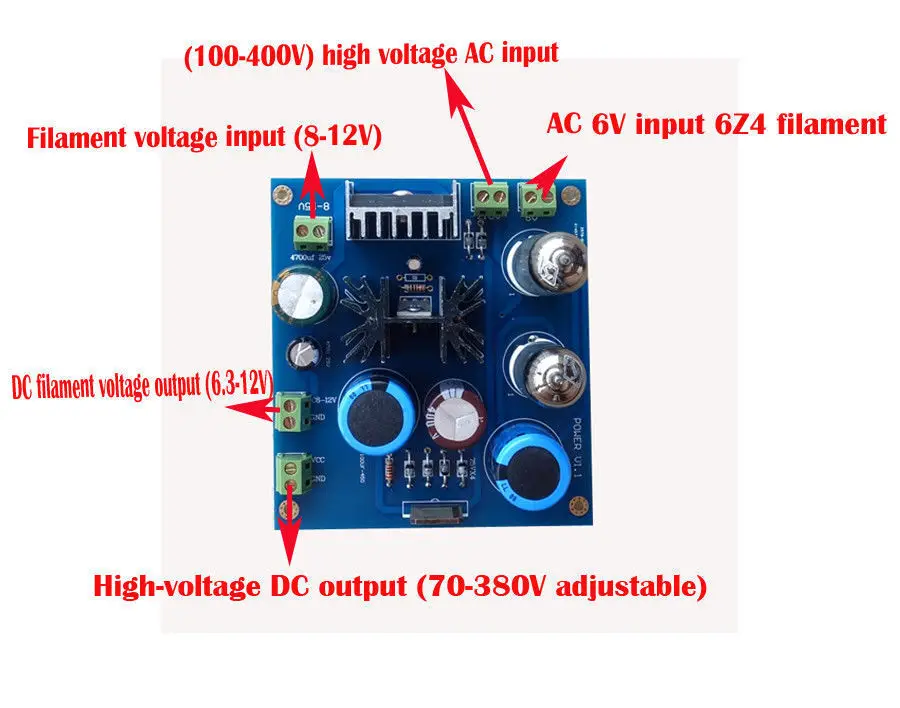 High Voltage Filament Filter Power Supply Board For Tube Preamp /Power Amplifier
High Voltage Filament Filter Power Supply Board For Tube Preamp /Power Amplifier