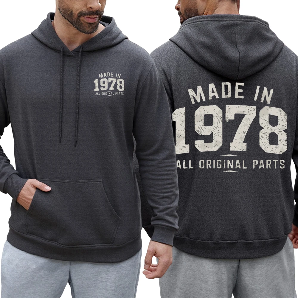 Сделано в 1978 году, все оригинальные детали, толстовки с принтом, мужские флисовые толстовки в стиле хип-хоп с карманами, мягкие пуловеры, повседневная уличная одежда, осенняя одежда
Сделано в 1978 году, все оригинальные детали, толстовки с принтом, мужские флисовые толстовки в стиле хип-хоп с карманами, мягкие пуловеры, повседневная уличная одежда, осенняя одежда