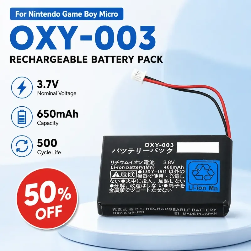 For Nintendo Game Boy Micro Battery Replacement OXY-003 OXY-001
For Nintendo Game Boy Micro Battery Replacement OXY-003 OXY-001