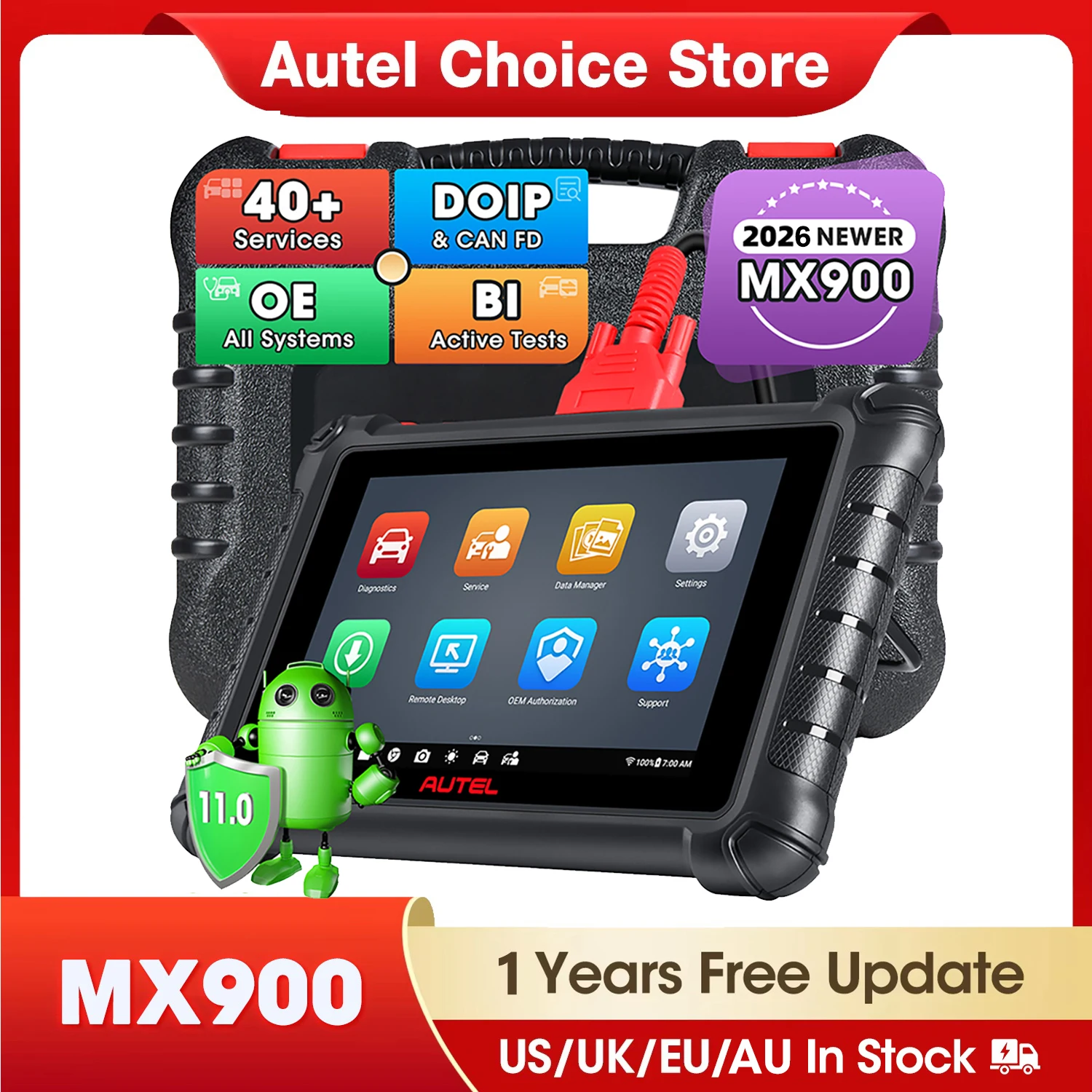 Autel MaxiCheck MX900 MK900 Diagnostic Tool Automotive OBD2 Scanner 8Inch OBD 2 Code Reader DoIP/CAN FD Same as MK900 Scanner
Autel MaxiCheck MX900 MK900 Diagnostic Tool Automotive OBD2 Scanner 8Inch OBD 2 Code Reader DoIP/CAN FD Same as MK900 Scanner