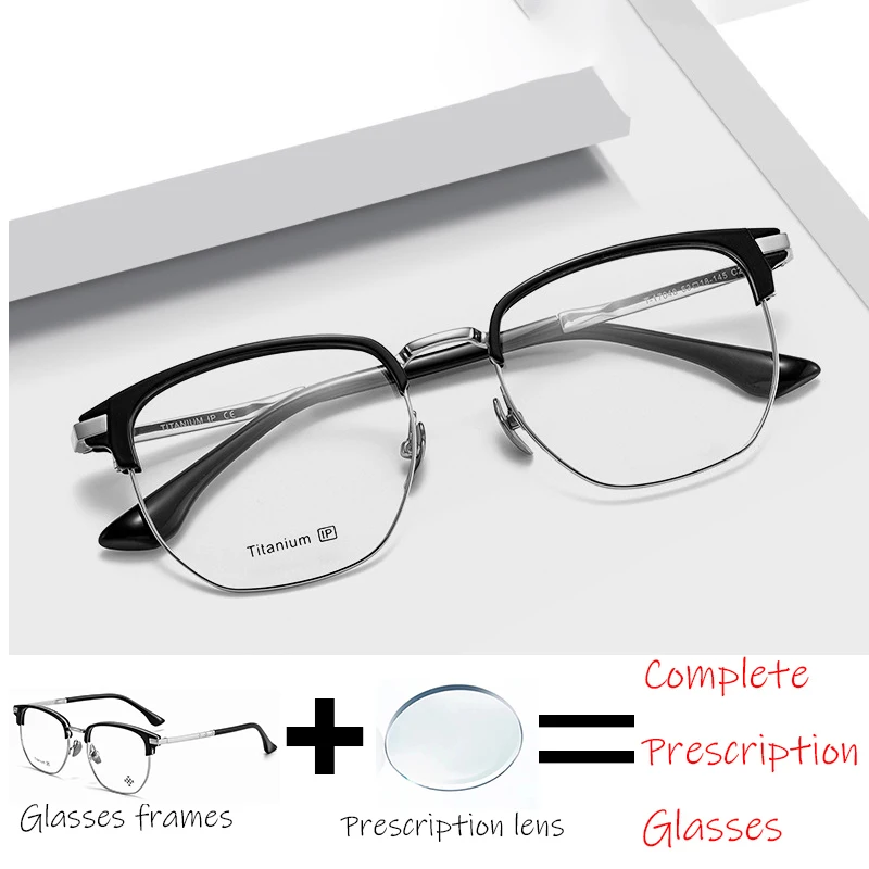 2025 prescription glasses Fashionable Men's Cool And Casual Pure Titanium Eyebrows, Half Frame Frame, Large Face
2025 prescription glasses Fashionable Men's Cool And Casual Pure Titanium Eyebrows, Half Frame Frame, Large Face