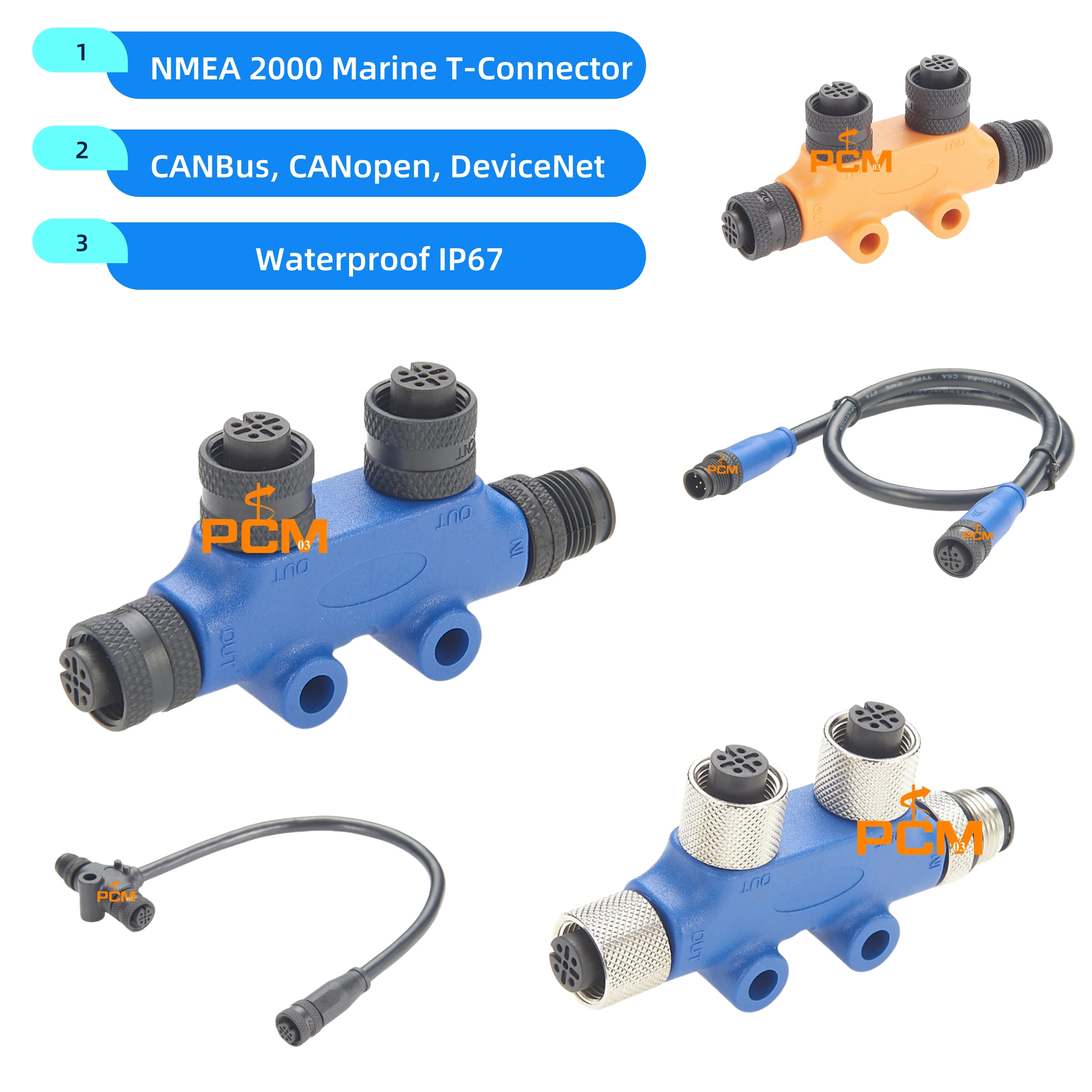 4Port 2 Way Joiners 5Pin M12 Thread IP67 Waterproof NMEA 2000 N2k Tee T Connector for Garmin Lowrance Simrad Network
4Port 2 Way Joiners 5Pin M12 Thread IP67 Waterproof NMEA 2000 N2k Tee T Connector for Garmin Lowrance Simrad Network