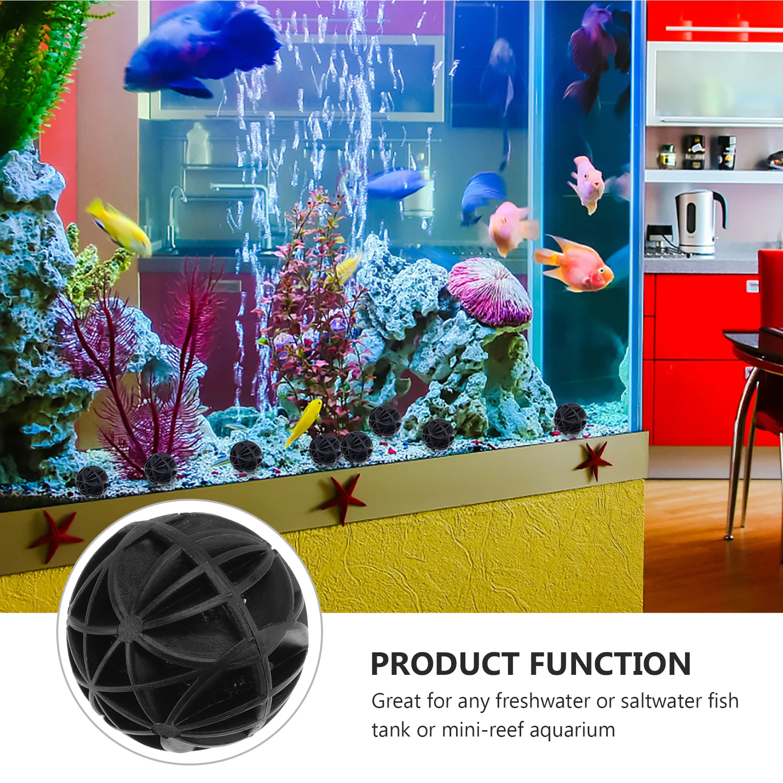 50pcs Aquarium Bio Balls Fish Tank Filter Media -Balls For Freshwater Saltwater Tank Oxygenation Filtration With Mesh
50pcs Aquarium Bio Balls Fish Tank Filter Media -Balls For Freshwater Saltwater Tank Oxygenation Filtration With Mesh