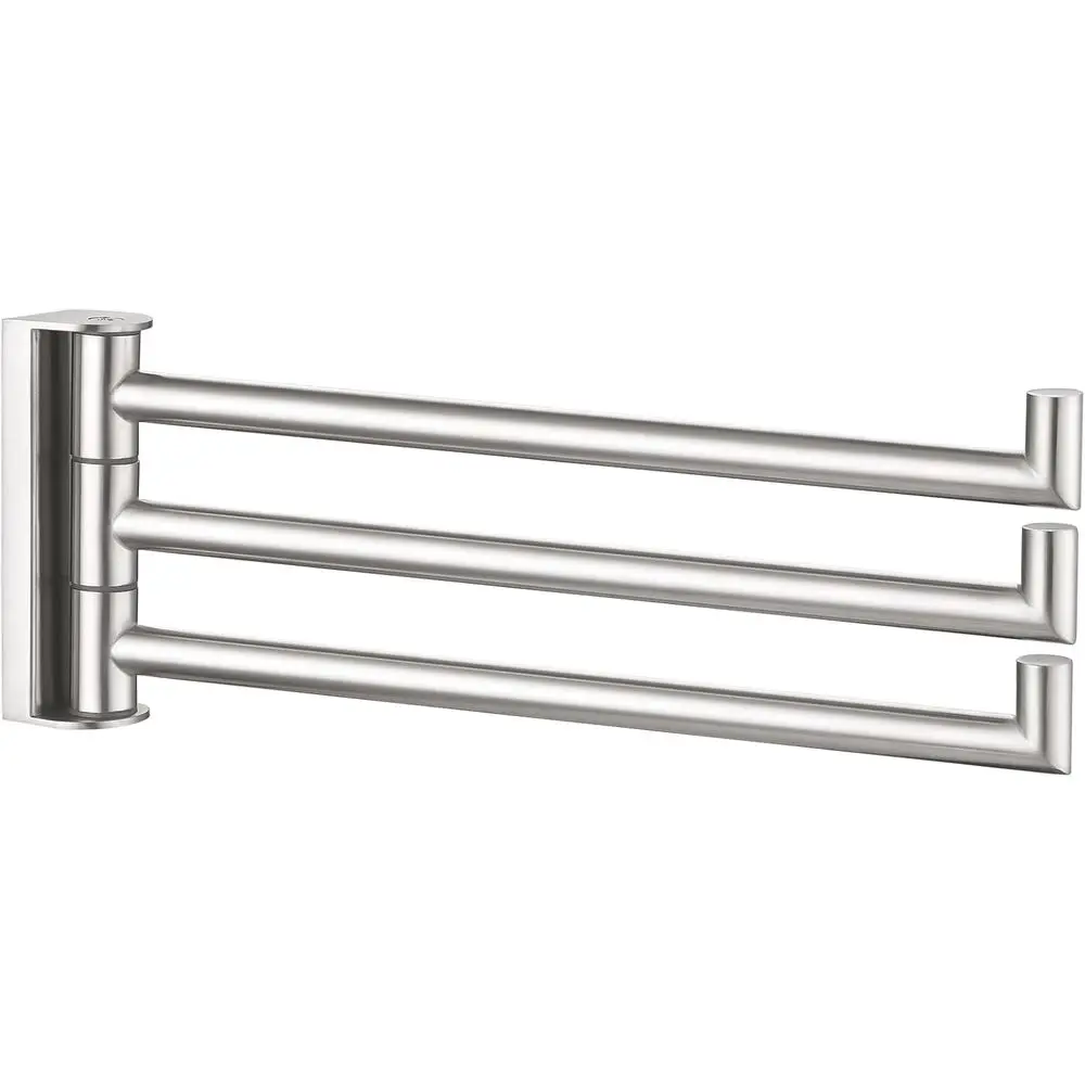 Wall-Mounted 304 Stainless Steel Swivel Towel Rack with Three Swing Arms
Wall-Mounted 304 Stainless Steel Swivel Towel Rack with Three Swing Arms
