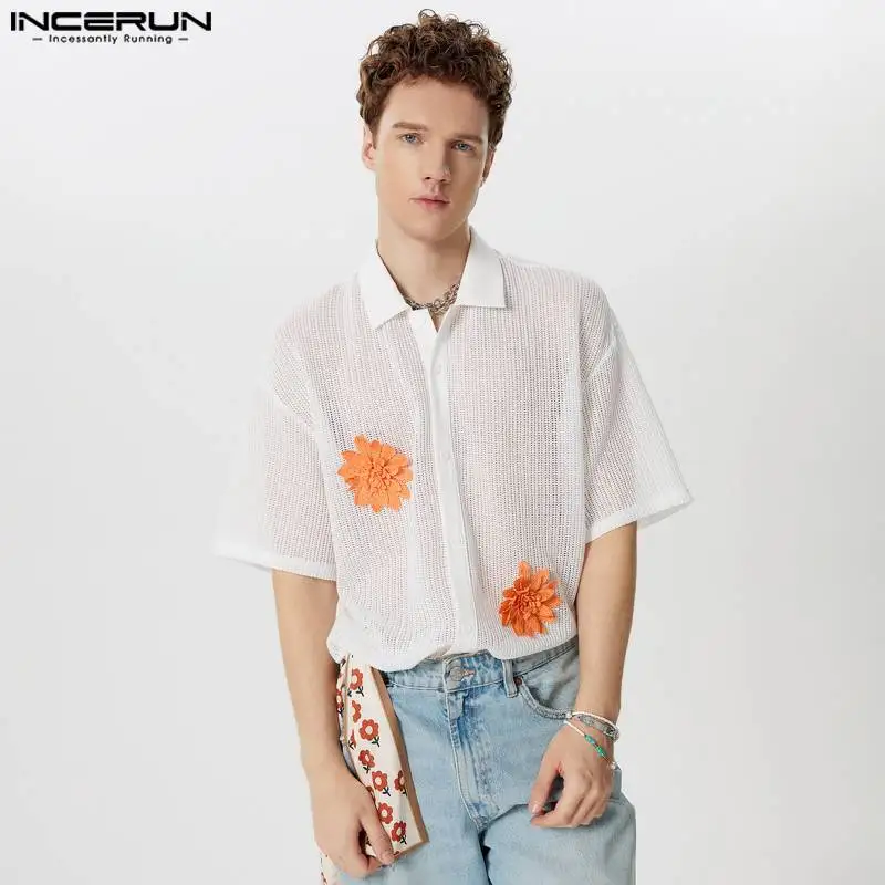 INCERUN Tops 2024 Korean Style Fashion Men's Floral Decoration Shirts Casual Streetwear Male Texture Short Sleeved Blouse S-5XL
INCERUN Tops 2024 Korean Style Fashion Men's Floral Decoration Shirts Casual Streetwear Male Texture Short Sleeved Blouse S-5XL