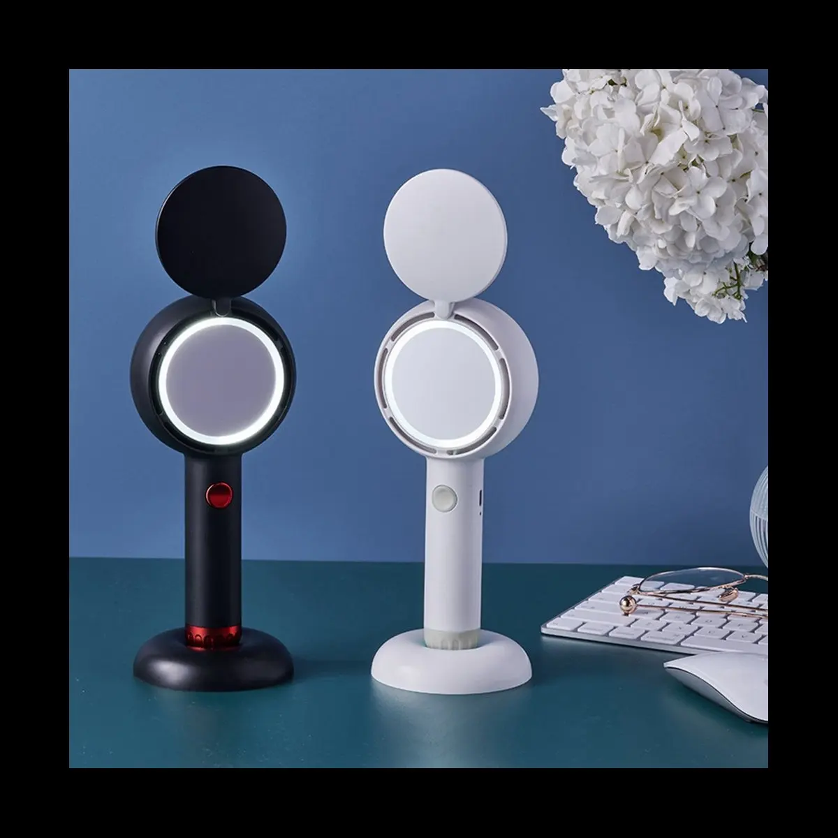 HGHO Star Compass Handheld Fan Battery Operated Rechargeable Fan with LED Light Makeup Mirror Bladeless Fan 3 Speeds Fan,Pink
HGHO Star Compass Handheld Fan Battery Operated Rechargeable Fan with LED Light Makeup Mirror Bladeless Fan 3 Speeds Fan,Pink