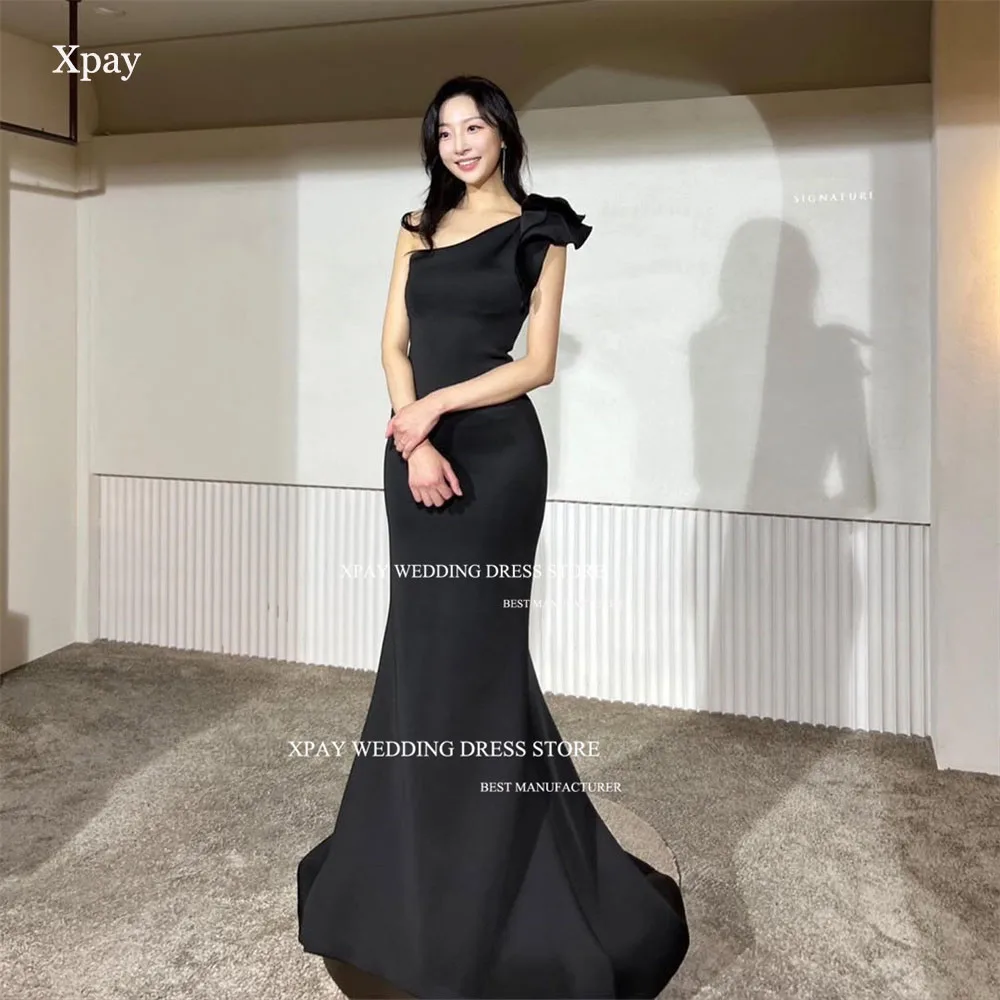 XPAY Elegant Black Mermaid Korea Wedding Dresses One Shouder 3D Flowers Photos Shoot Dress Sweep Train Bride Reception Gowns
XPAY Elegant Black Mermaid Korea Wedding Dresses One Shouder 3D Flowers Photos Shoot Dress Sweep Train Bride Reception Gowns