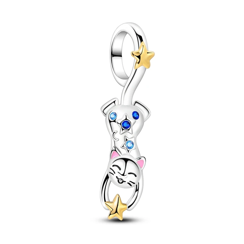 925 Sterling Silver Cat Picking Stars Charms Pendant Fit 3mm Original Bracelet DIY Women Exquisite Birthday Party Jewelry Gifts
925 Sterling Silver Cat Picking Stars Charms Pendant Fit 3mm Original Bracelet DIY Women Exquisite Birthday Party Jewelry Gifts