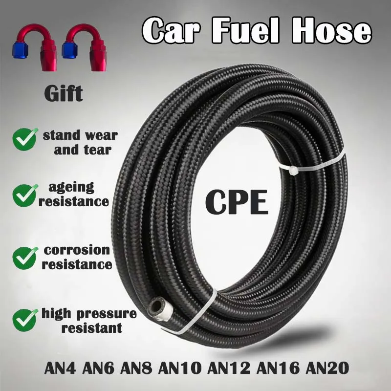 Oil Gas Cooler Air Line Car Fuel Hose Line Pipe Tube Nylon Stainless Steel Braided Inside CPE Rubber AN4 -AN20
Oil Gas Cooler Air Line Car Fuel Hose Line Pipe Tube Nylon Stainless Steel Braided Inside CPE Rubber AN4 -AN20