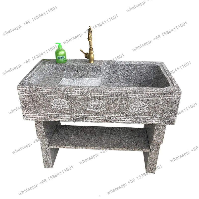 Balcony Marble Laundry Sink with Washboard Household Whole Stone Laundry Sink Granite
Balcony Marble Laundry Sink with Washboard Household Whole Stone Laundry Sink Granite