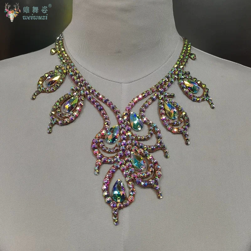 Handmade Modern Dance Performance Necklace Women's Customization Senior Luxury Rhinestones Accessories Latin Dancing Necklaces
Handmade Modern Dance Performance Necklace Women's Customization Senior Luxury Rhinestones Accessories Latin Dancing Necklaces