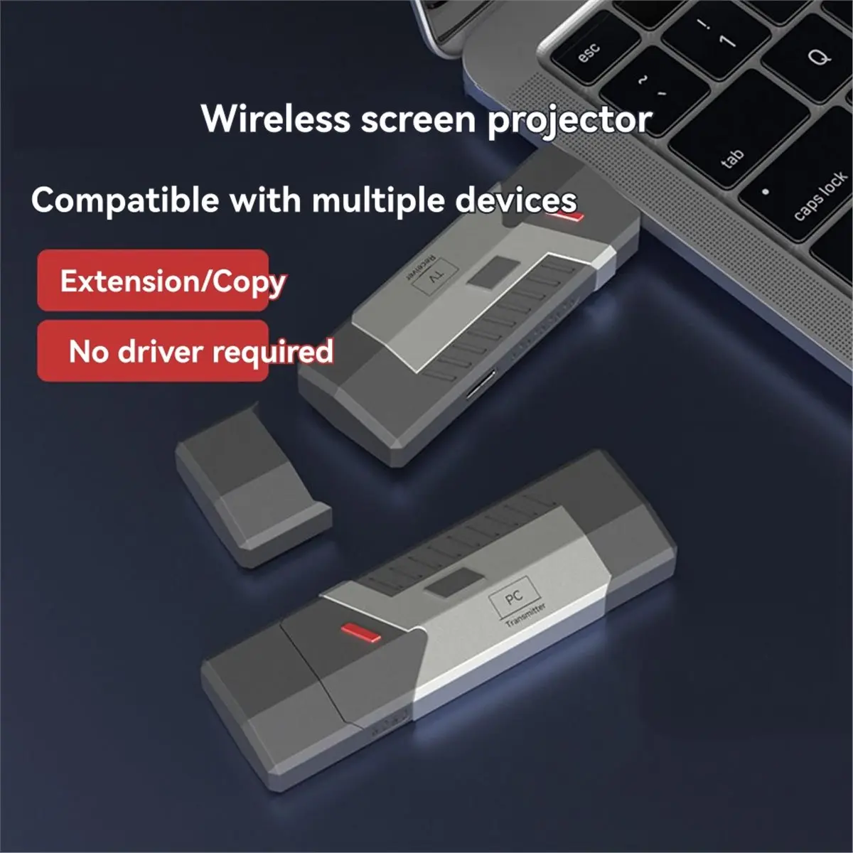 Digital Essentials 50M Wireless -Compatible Video Transmitter Receiver 1080P Wireless Display Adapter for TV Projector
Digital Essentials 50M Wireless -Compatible Video Transmitter Receiver 1080P Wireless Display Adapter for TV Projector