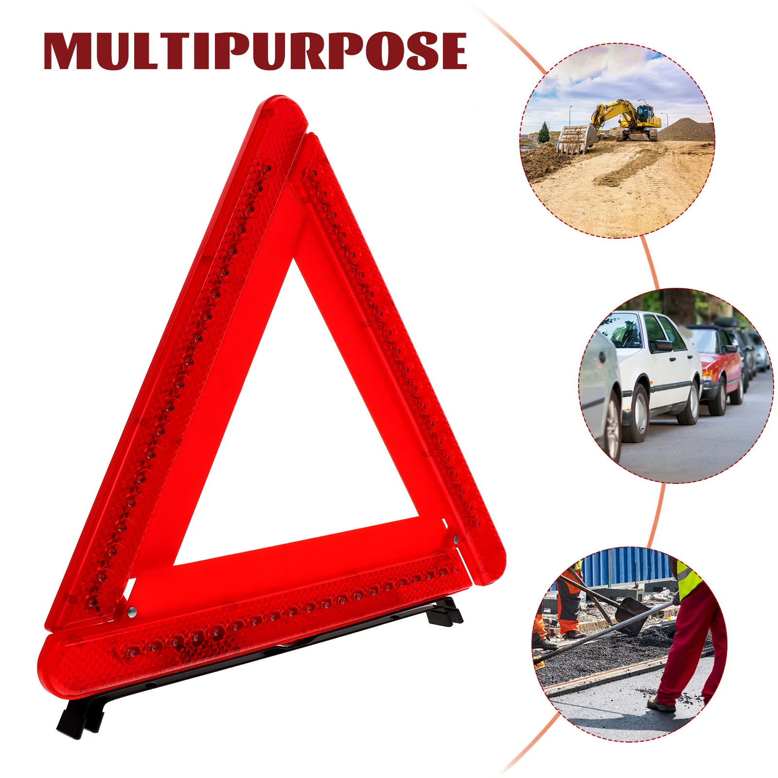 Emergency Warning Triangle Stands Reflective Road Safety Light Foldable Heavy Duty Tripod Flasher Red Reflector Sturdy Base
Emergency Warning Triangle Stands Reflective Road Safety Light Foldable Heavy Duty Tripod Flasher Red Reflector Sturdy Base