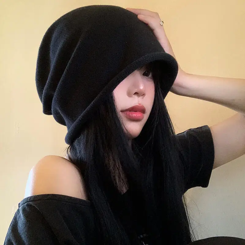 Winter Black Hat Girl Ear Cap Cute Minimalist Stacked Hat New Keep Warm Fashion Big Head Circumference Woman Knit Hat Wholesale
Winter Black Hat Girl Ear Cap Cute Minimalist Stacked Hat New Keep Warm Fashion Big Head Circumference Woman Knit Hat Wholesale