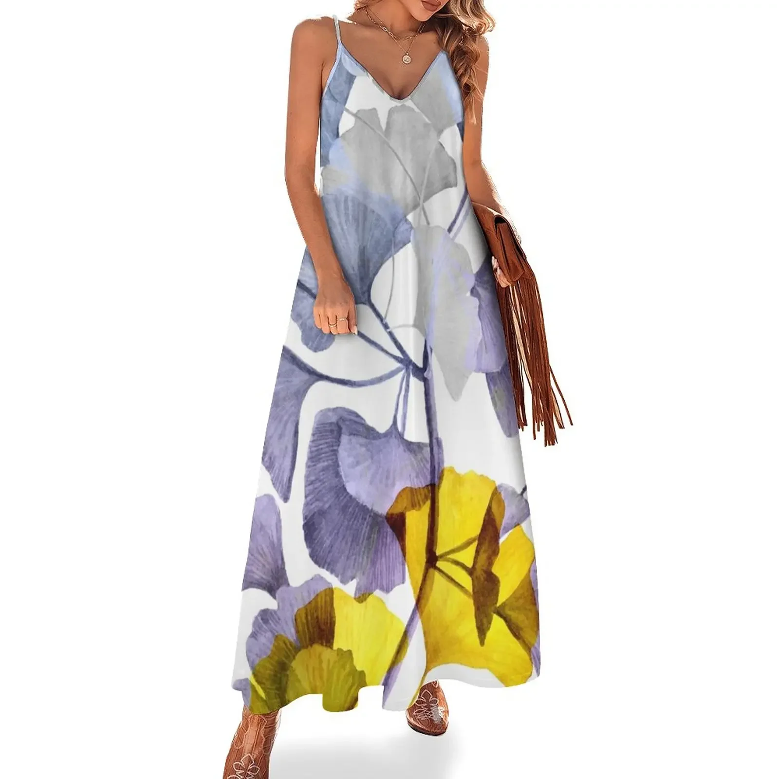 Ginko floral decoration #ginko Sleeveless Dress Women's summer suit womans clothing sexy dress for women
Ginko floral decoration #ginko Sleeveless Dress Women's summer suit womans clothing sexy dress for women