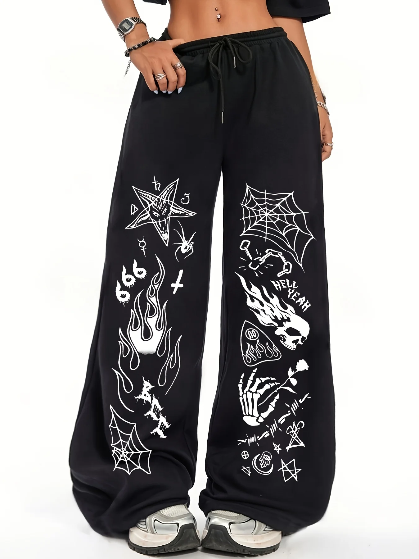 Готические брюки в стиле панк-рок. Таинственные символы (пятиконечные звезды. Пламя паутины) подходят для повседневной уличной одежды в концертах.
Готические брюки в стиле панк-рок. Таинственные символы (пятиконечные звезды. Пламя паутины) подходят для повседневной уличной одежды в концертах.