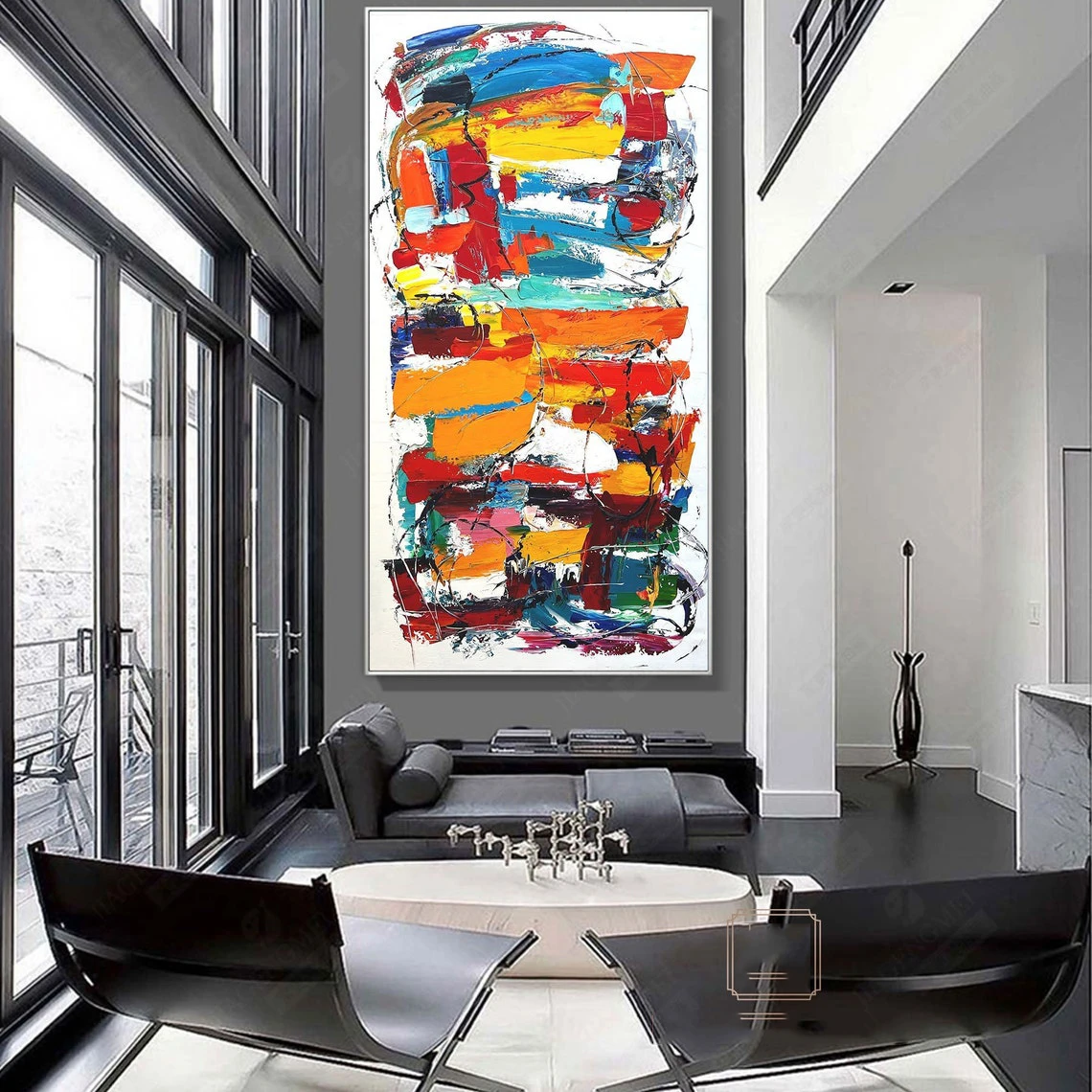 Palette Knife Colorful Hand Painted Textured Oil Painting Artwork Modern Oversize Abstract Extra Large Wall Art Orange Red Paint
Palette Knife Colorful Hand Painted Textured Oil Painting Artwork Modern Oversize Abstract Extra Large Wall Art Orange Red Paint
