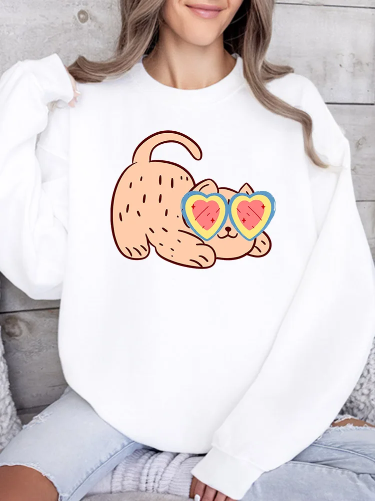 The Cat Lying down Women's Graphic Crewneck Sweatshirt Casual Long Sleeve Pullover, Loose Fit Streetwear for Fall Winter
The Cat Lying down Women's Graphic Crewneck Sweatshirt Casual Long Sleeve Pullover, Loose Fit Streetwear for Fall Winter