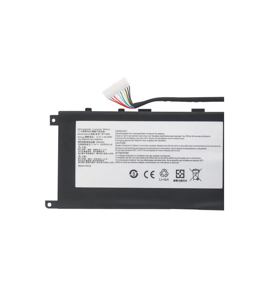 NEW BTY-M6L Laptop Battery For MSI GS65 GS75 Stealth Thin 8RF 8RE PS63 P65 P75 Creator 8RC 8SC 9SC 9SE MS-16Q3 MS-16Q2 Series
NEW BTY-M6L Laptop Battery For MSI GS65 GS75 Stealth Thin 8RF 8RE PS63 P65 P75 Creator 8RC 8SC 9SC 9SE MS-16Q3 MS-16Q2 Series