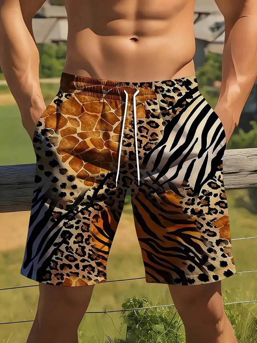 Mens Animal Print Beach Shorts Leopard Tiger Zebra Pattern Swim Trunks Casual Summer Wear
Mens Animal Print Beach Shorts Leopard Tiger Zebra Pattern Swim Trunks Casual Summer Wear