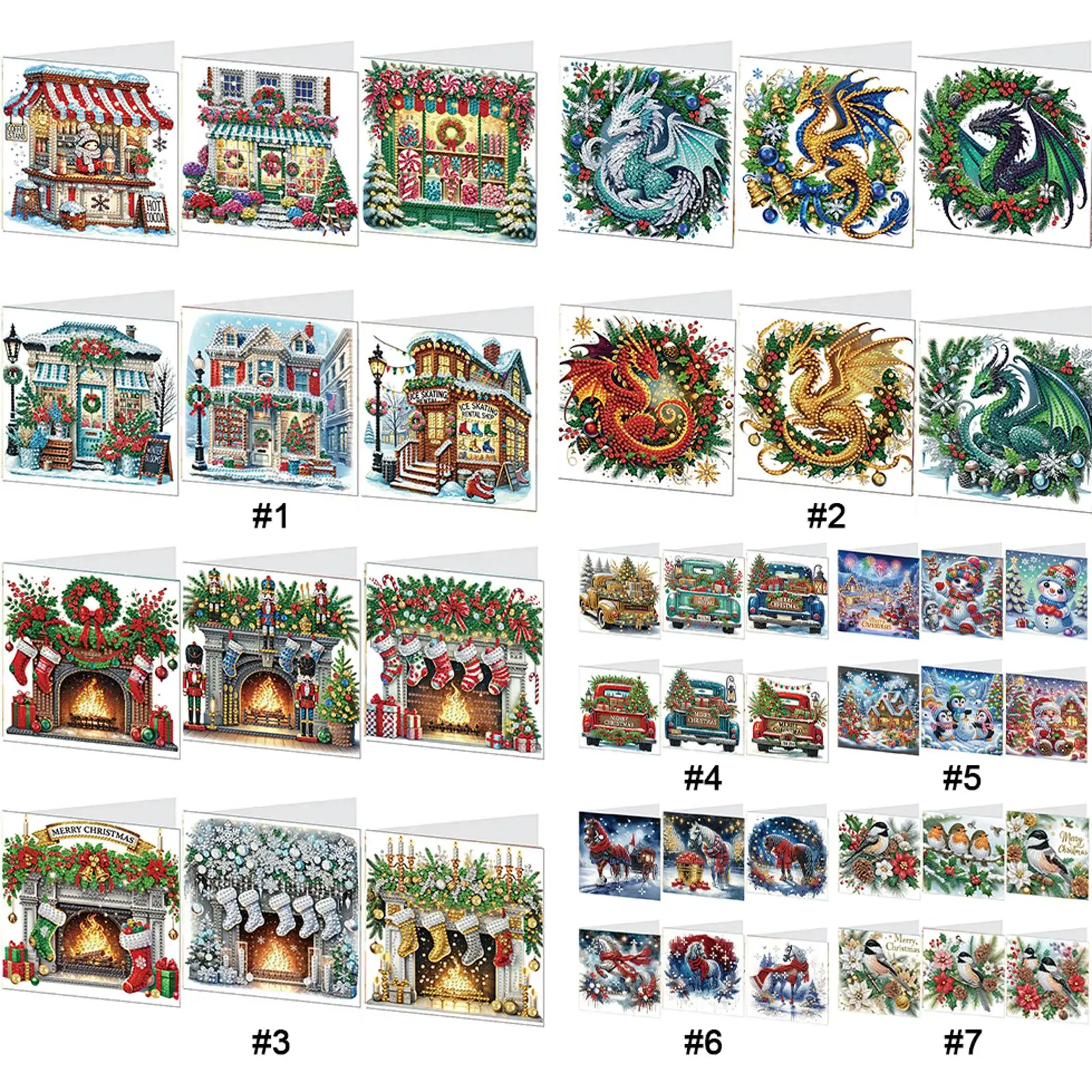6pcs DIY Diamond Painting Greeting Card Set Xmas Floral Pattern Diamond Art Greeting Cards Thank You Cards and Holiday Blessings
6pcs DIY Diamond Painting Greeting Card Set Xmas Floral Pattern Diamond Art Greeting Cards Thank You Cards and Holiday Blessings