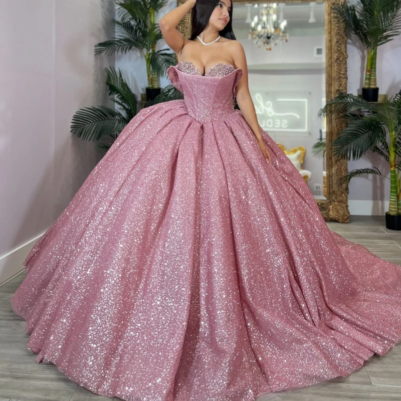 Розовое блестящее бальное платье Quinceanera, платья с открытыми плечами, аппликация, бисер, кристалл, тюль, вечерние, день рождения, сладкое платье 16, Vestidos
Розовое блестящее бальное платье Quinceanera, платья с открытыми плечами, аппликация, бисер, кристалл, тюль, вечерние, день рождения, сладкое платье 16, Vestidos