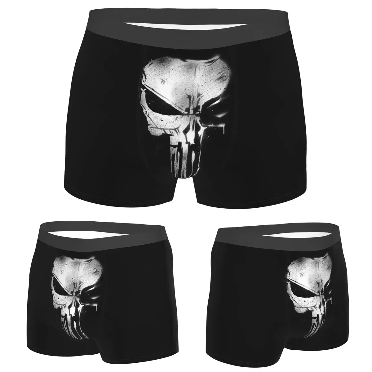 Boxer Underpants Shorts Heavy Metal Skeleton Skull Punishers Panties Male Comfortable Underwear for Homme Man Boyfriend Gifts
Boxer Underpants Shorts Heavy Metal Skeleton Skull Punishers Panties Male Comfortable Underwear for Homme Man Boyfriend Gifts