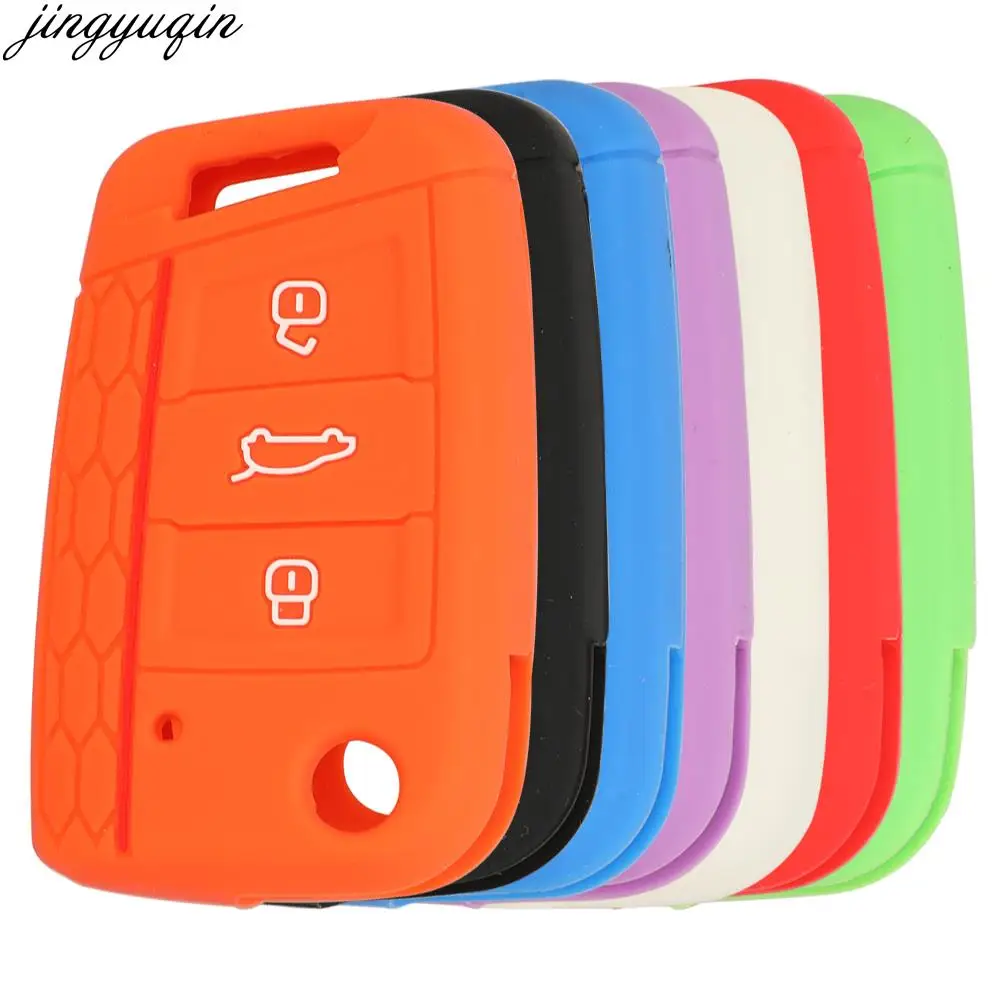 Jingyuqin Remote Car Key Cover Silicone Case For VW Volkswagen Golf 7 GTI MK7 Skoda Octavia A7 Seat 3 Buttons
Jingyuqin Remote Car Key Cover Silicone Case For VW Volkswagen Golf 7 GTI MK7 Skoda Octavia A7 Seat 3 Buttons