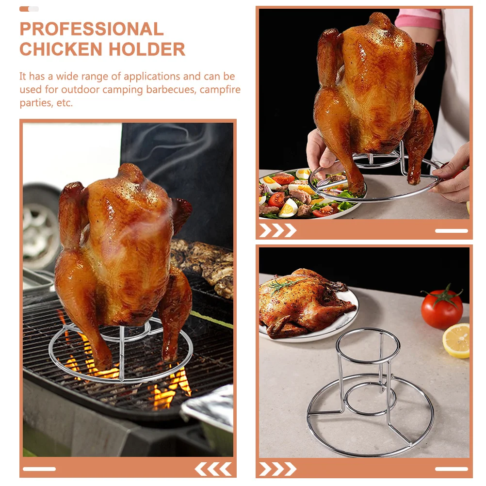 Stainless Roasting Rack Bbq Chicken Turkey Vertical Poultry Griller Portable Camping Grill Accessory Detachable Charcoal Stand
Stainless Roasting Rack Bbq Chicken Turkey Vertical Poultry Griller Portable Camping Grill Accessory Detachable Charcoal Stand