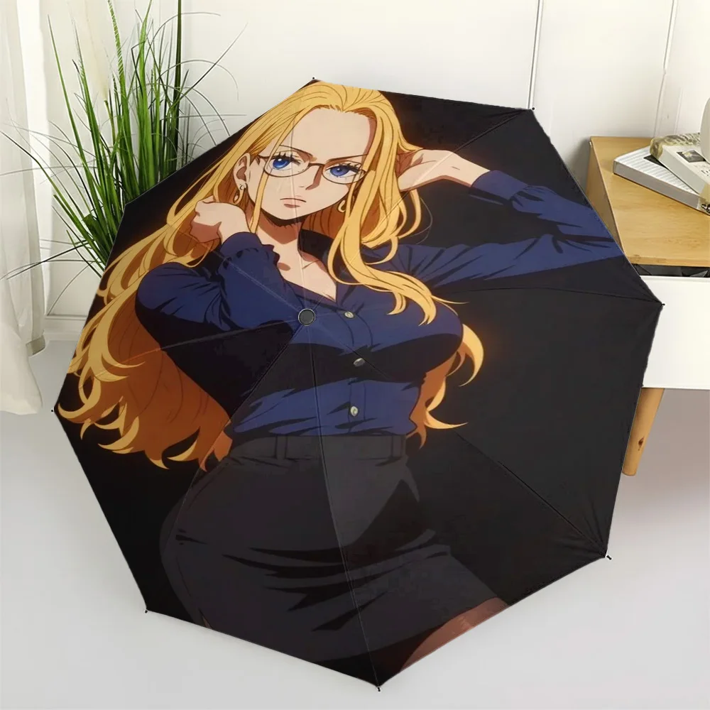 Зонт автоматический складной One Piece: Калифа (синяя блузка, черная юбка, очки) — аниме-арт, ветрозащитный, водонепроницаемый, с УФ-защитой, компактный
Зонт автоматический складной One Piece: Калифа (синяя блузка, черная юбка, очки) — аниме-арт, ветрозащитный, водонепроницаемый, с УФ-защитой, компактный