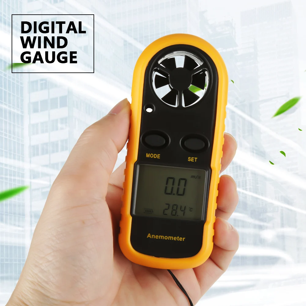 Portable Digital Anemometer Wind Speed Gauge Speed Temperature Meter Thermometer Speed Meter
Portable Digital Anemometer Wind Speed Gauge Speed Temperature Meter Thermometer Speed Meter