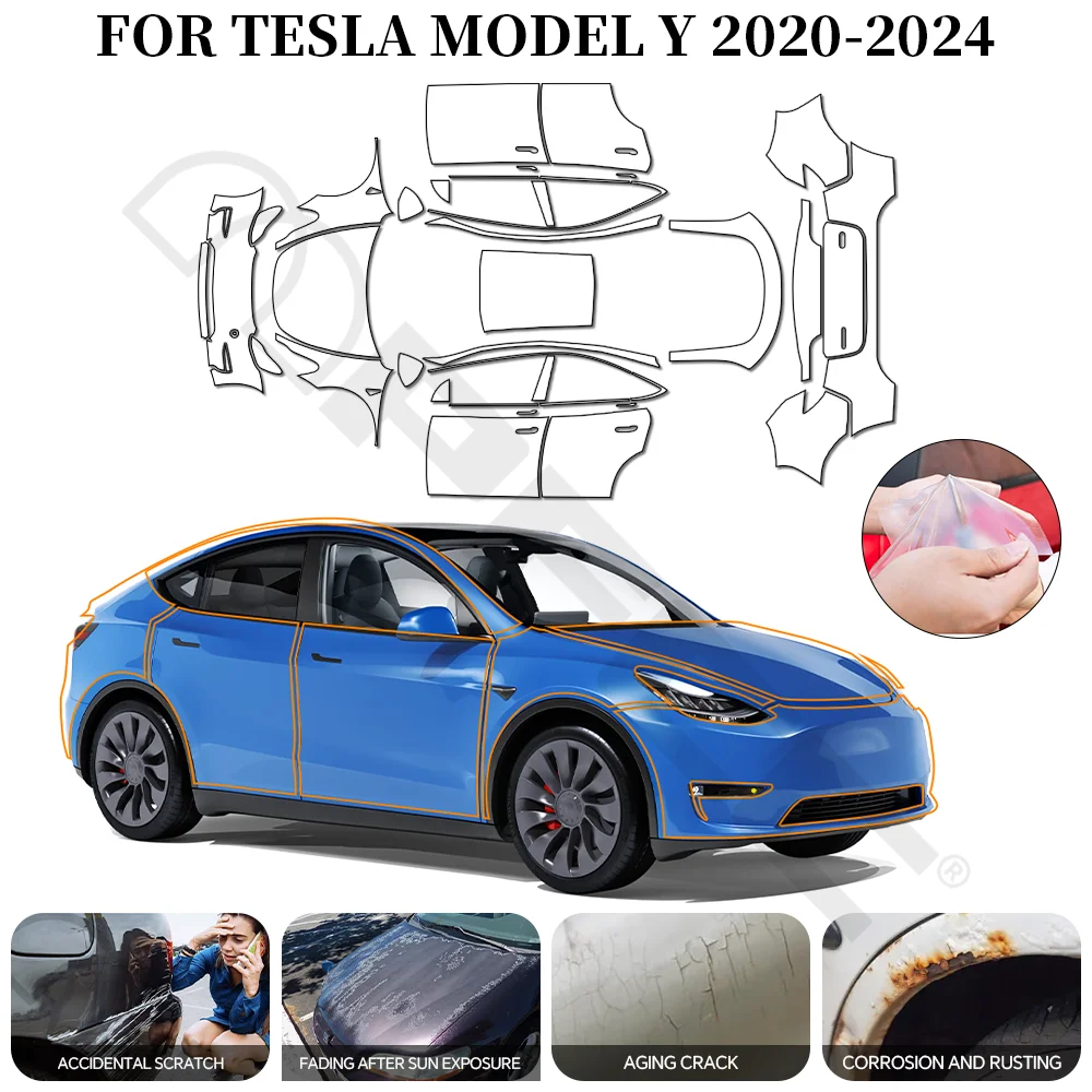For Tesla Model Y 2020-2023 TPU Car Film Pre-Cut 9Mil Paint Protection Film Full Vehicle PPF Invisible Anti-scratch Protective
For Tesla Model Y 2020-2023 TPU Car Film Pre-Cut 9Mil Paint Protection Film Full Vehicle PPF Invisible Anti-scratch Protective