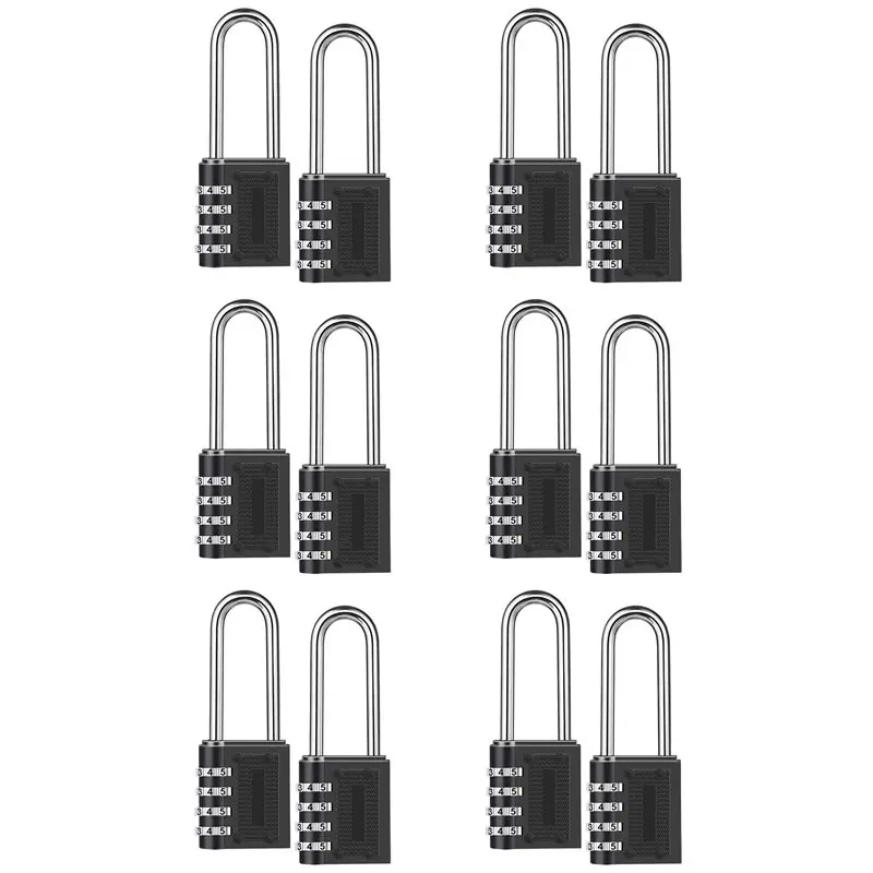 【TRAVEL ESSENTIAL】12 Pack Outdoor Combination Padlock Long Shackle Lock 6.5Cm Shackle Waterproof 4 Digit Resettable Combination
【TRAVEL ESSENTIAL】12 Pack Outdoor Combination Padlock Long Shackle Lock 6.5Cm Shackle Waterproof 4 Digit Resettable Combination