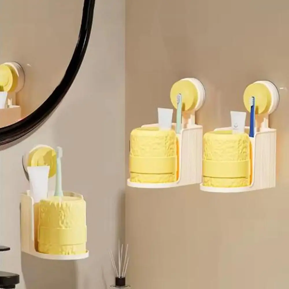 Plastic Suction Cup Toothbrush Rack Wall Mounted Space-Saving Electric Tooth Brushing Holder Reusable Toothpaste Washing Cup Set
Plastic Suction Cup Toothbrush Rack Wall Mounted Space-Saving Electric Tooth Brushing Holder Reusable Toothpaste Washing Cup Set