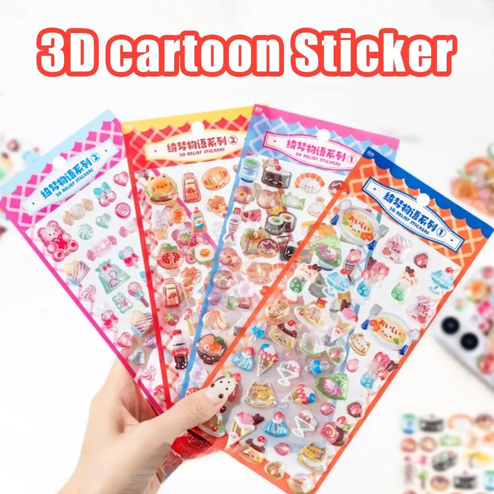 Reusable 3D Relief Stickers Sushi Candy Cute Stickers Stationery Decor Scrapbook Stickers Children's Gift
Reusable 3D Relief Stickers Sushi Candy Cute Stickers Stationery Decor Scrapbook Stickers Children's Gift