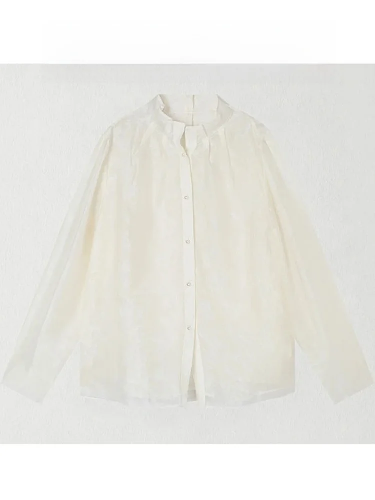 Весна 2026: Новая женская блузка свободного кроя с длинным рукавом, воротником-стойкой, однотонная, больших размеров, модная и элегантная
Весна 2026: Новая женская блузка свободного кроя с длинным рукавом, воротником-стойкой, однотонная, больших размеров, модная и элегантная