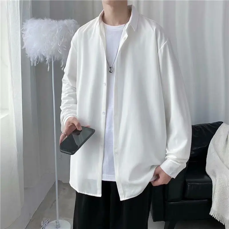Solid Color Long-sleeved Shirt Men Spring and Summer New Korean Loose Jacket Casual Versatile Cardigan
Solid Color Long-sleeved Shirt Men Spring and Summer New Korean Loose Jacket Casual Versatile Cardigan