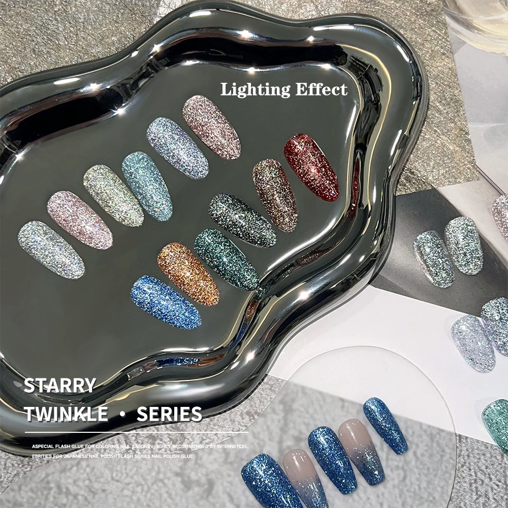 Vendeeni 12 Colors/set Glitter Diamond Gel Nail Polish Soak Off UV LED Reflective Sequins Manicure Nail Varnish With Color Card
Vendeeni 12 Colors/set Glitter Diamond Gel Nail Polish Soak Off UV LED Reflective Sequins Manicure Nail Varnish With Color Card