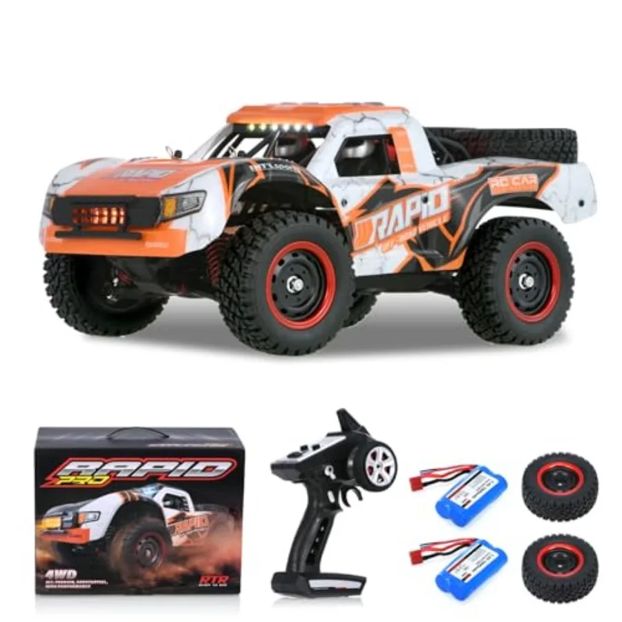 1:14 Brushless RC Trucks for Off-Road Use Aluminum Alloy Chassis Black/Red 70 km/h Speed 4WD RTR with Dual Batteries
1:14 Brushless RC Trucks for Off-Road Use Aluminum Alloy Chassis Black/Red 70 km/h Speed 4WD RTR with Dual Batteries