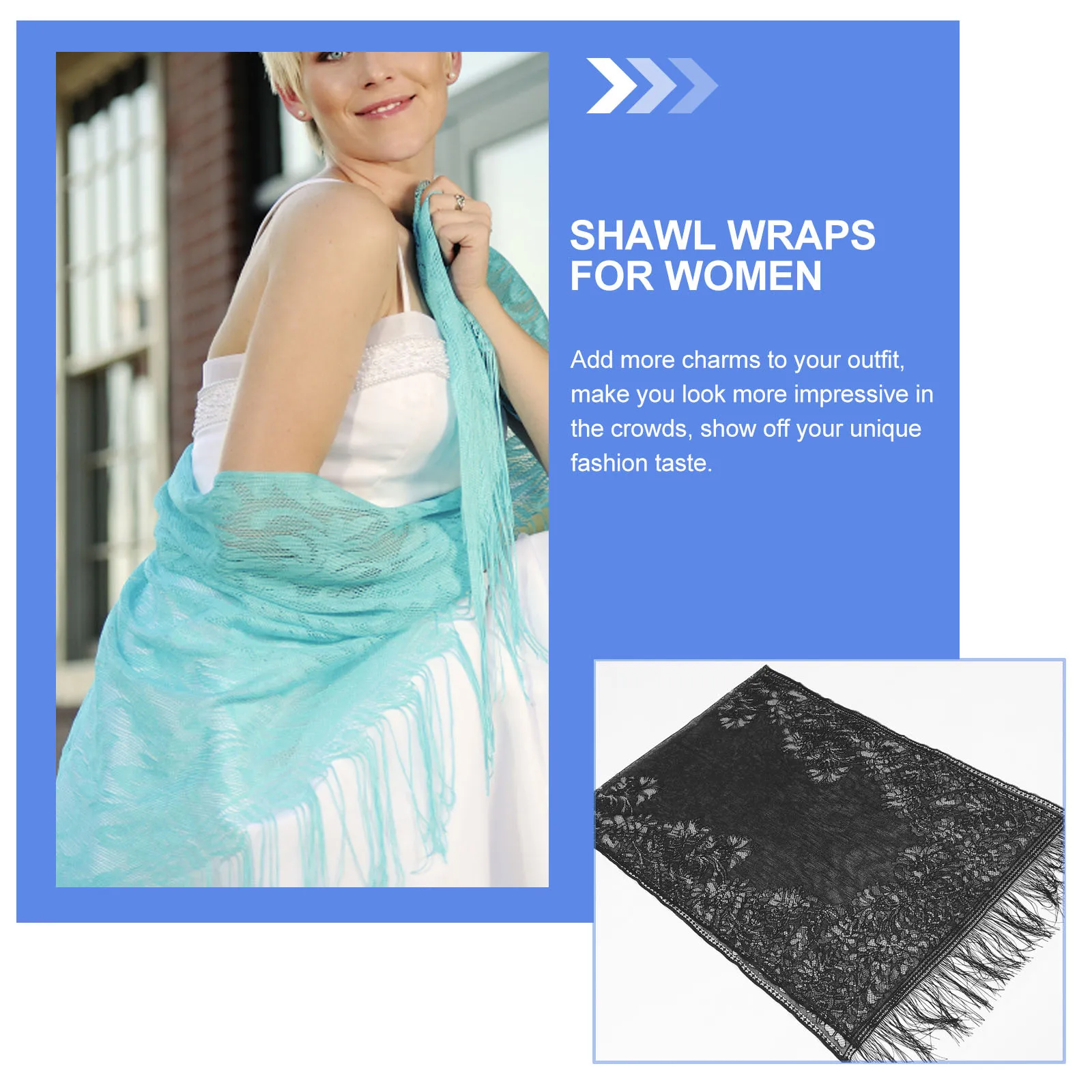 Women Shawl Lace Wrap Exquisite Fashionable Design Ideal for Wedding Party Evening Outfits Comfortable Light Weight
Women Shawl Lace Wrap Exquisite Fashionable Design Ideal for Wedding Party Evening Outfits Comfortable Light Weight