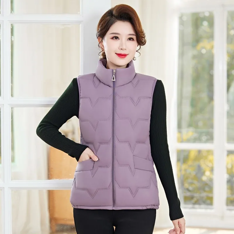 Down cotton vest women's stand-up collar short autumn and winter loose cotton vest light waistcoat jacket
Down cotton vest women's stand-up collar short autumn and winter loose cotton vest light waistcoat jacket