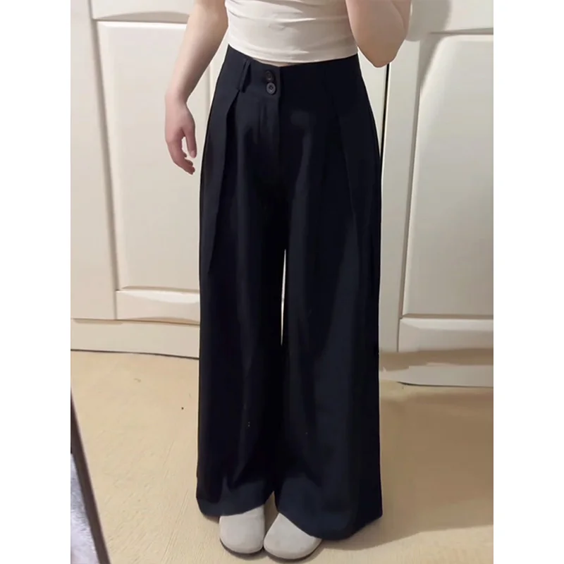 Plus size, high waist straight leg wide leg pants, double breasted pear shaped figure suit pants 3509
Plus size, high waist straight leg wide leg pants, double breasted pear shaped figure suit pants 3509