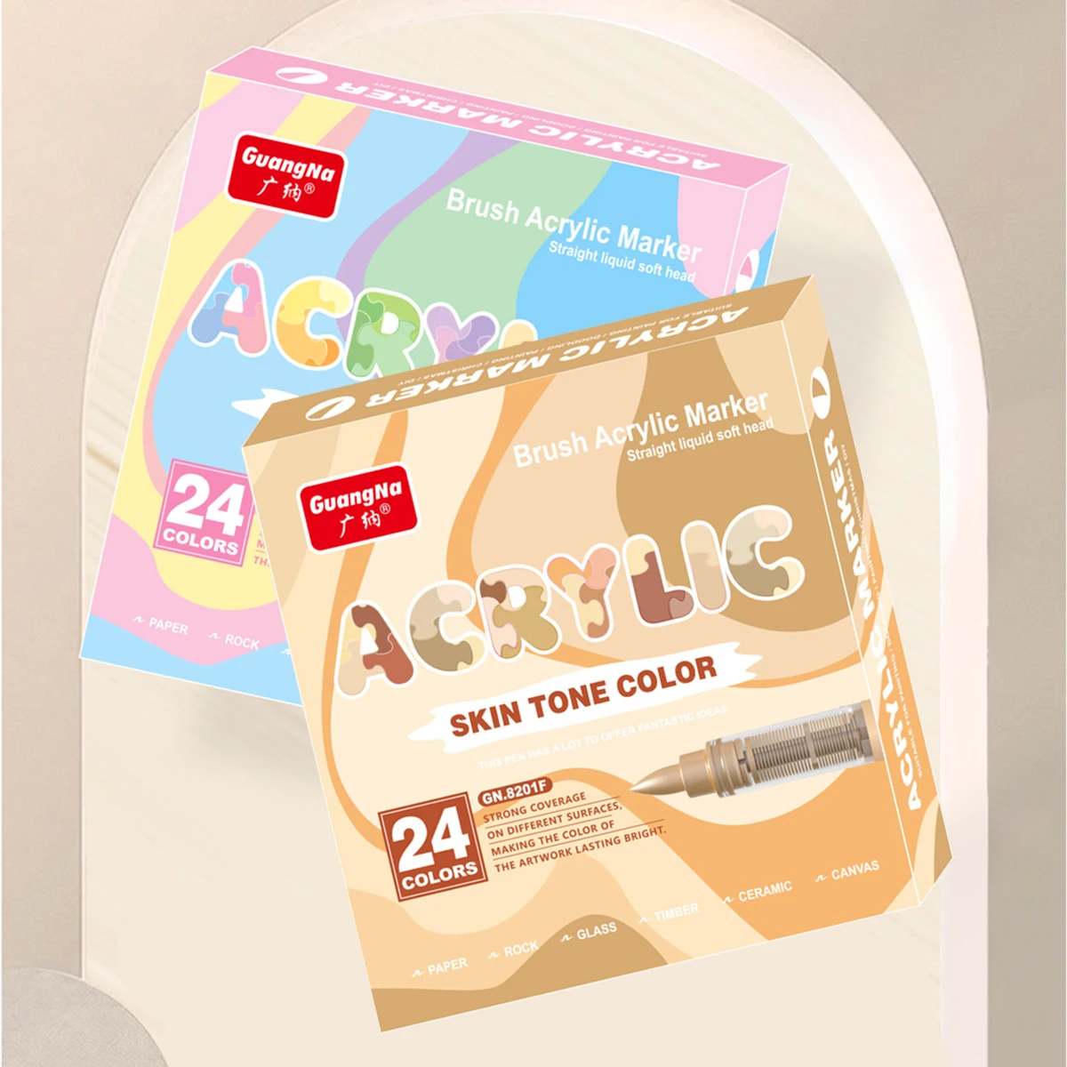 24 Acrylic Paint Markers Medium Brush Tip High Levels Acrylic Paint Pens for Fabric, Rocks, Paper, Wood, Canvas, Glass, DIY
24 Acrylic Paint Markers Medium Brush Tip High Levels Acrylic Paint Pens for Fabric, Rocks, Paper, Wood, Canvas, Glass, DIY