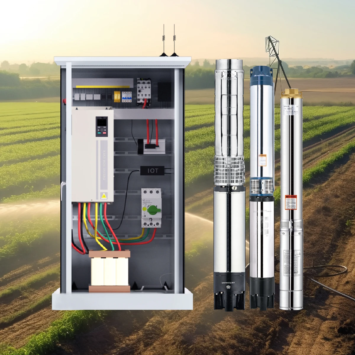 VEICHI Manufacturer Supply Solar Irrigation Project 100HA Farm 132kW 180HP Solar Well Pump System For Turf Irrigation
VEICHI Manufacturer Supply Solar Irrigation Project 100HA Farm 132kW 180HP Solar Well Pump System For Turf Irrigation