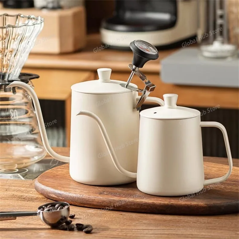 350ML 600ML Hand Brewed Coffee Pot 304 Stainless Steel Goose Neck Wooden Handle Brewing Kettle Home Kitchen Barista Tools
350ML 600ML Hand Brewed Coffee Pot 304 Stainless Steel Goose Neck Wooden Handle Brewing Kettle Home Kitchen Barista Tools