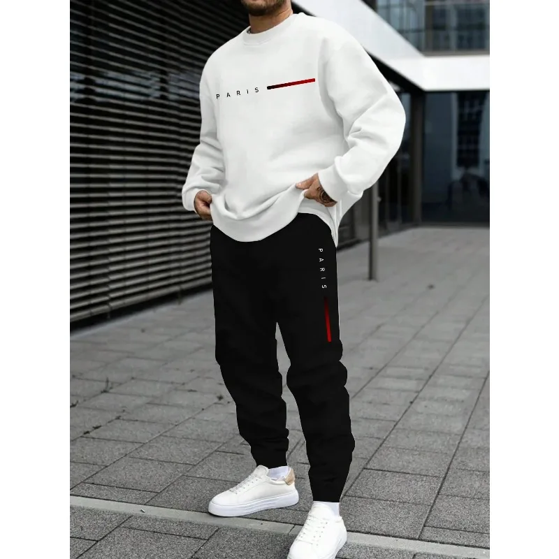 Men's sportswear set, Paris O-neck sweatshirt and sweatpants 2-piece set, casual sportswear, pullover pants for men
Men's sportswear set, Paris O-neck sweatshirt and sweatpants 2-piece set, casual sportswear, pullover pants for men
