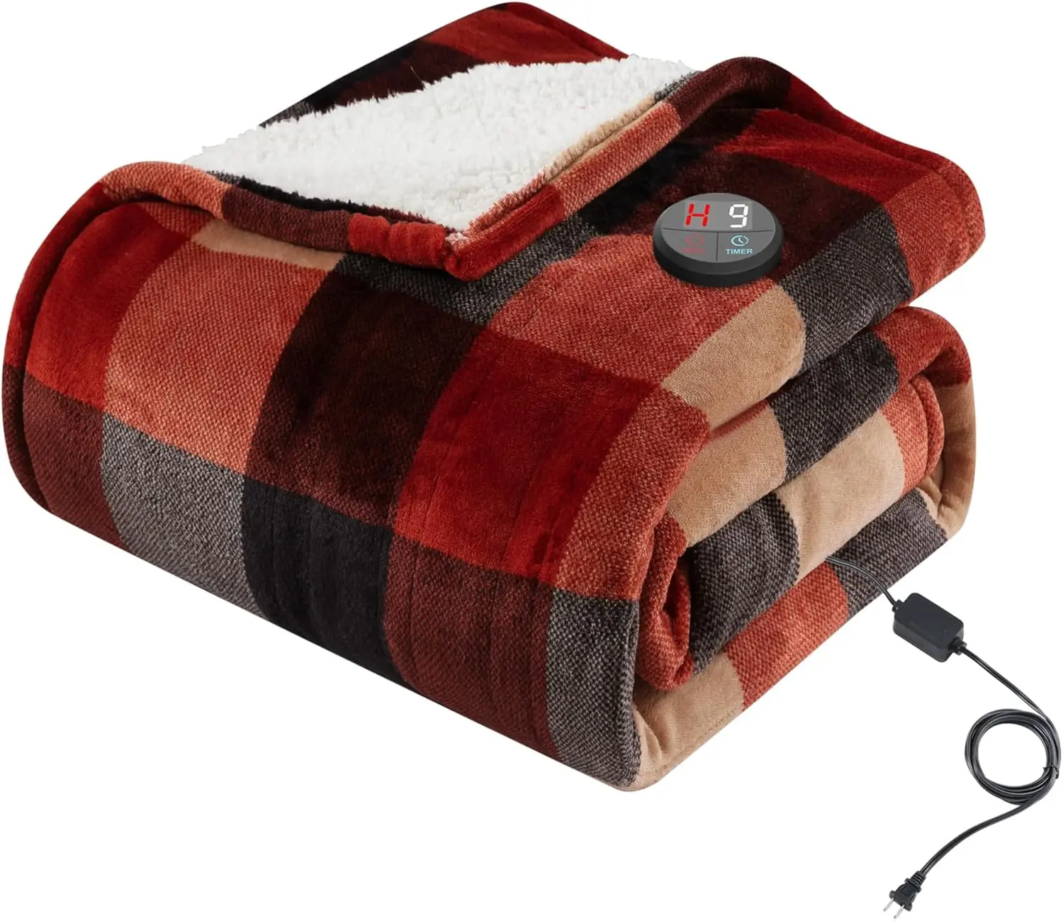 Electric Heated Throw Blanket 50x60 Inches with 10 Heat Levels, 9 Timer Settings, Machine Washable
Electric Heated Throw Blanket 50x60 Inches with 10 Heat Levels, 9 Timer Settings, Machine Washable